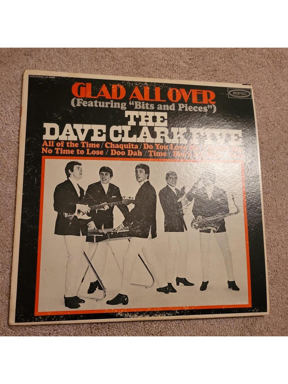 The Dave Clark Five Glad All Over Record Album Vinyl LP Vintage VG+